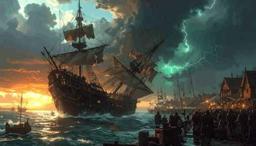 Un bateau en feu