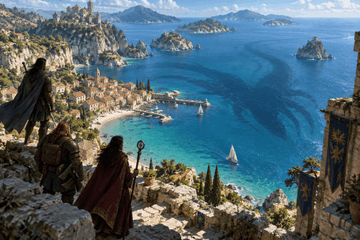 Vue menaçante de la baie de Gradsul